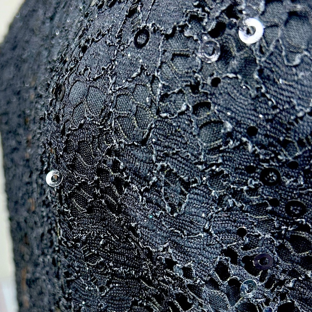 Vintage Candalite Med Lace Sequin Whimsigoth Maxi Dress Dark Fairy Mermaid - Picture 12 of 13